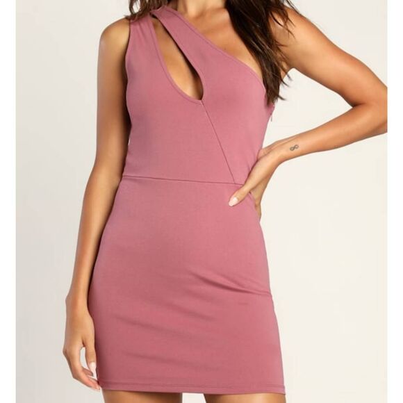 Lulu's Mauve bodycon dress - Picture 1 of 4